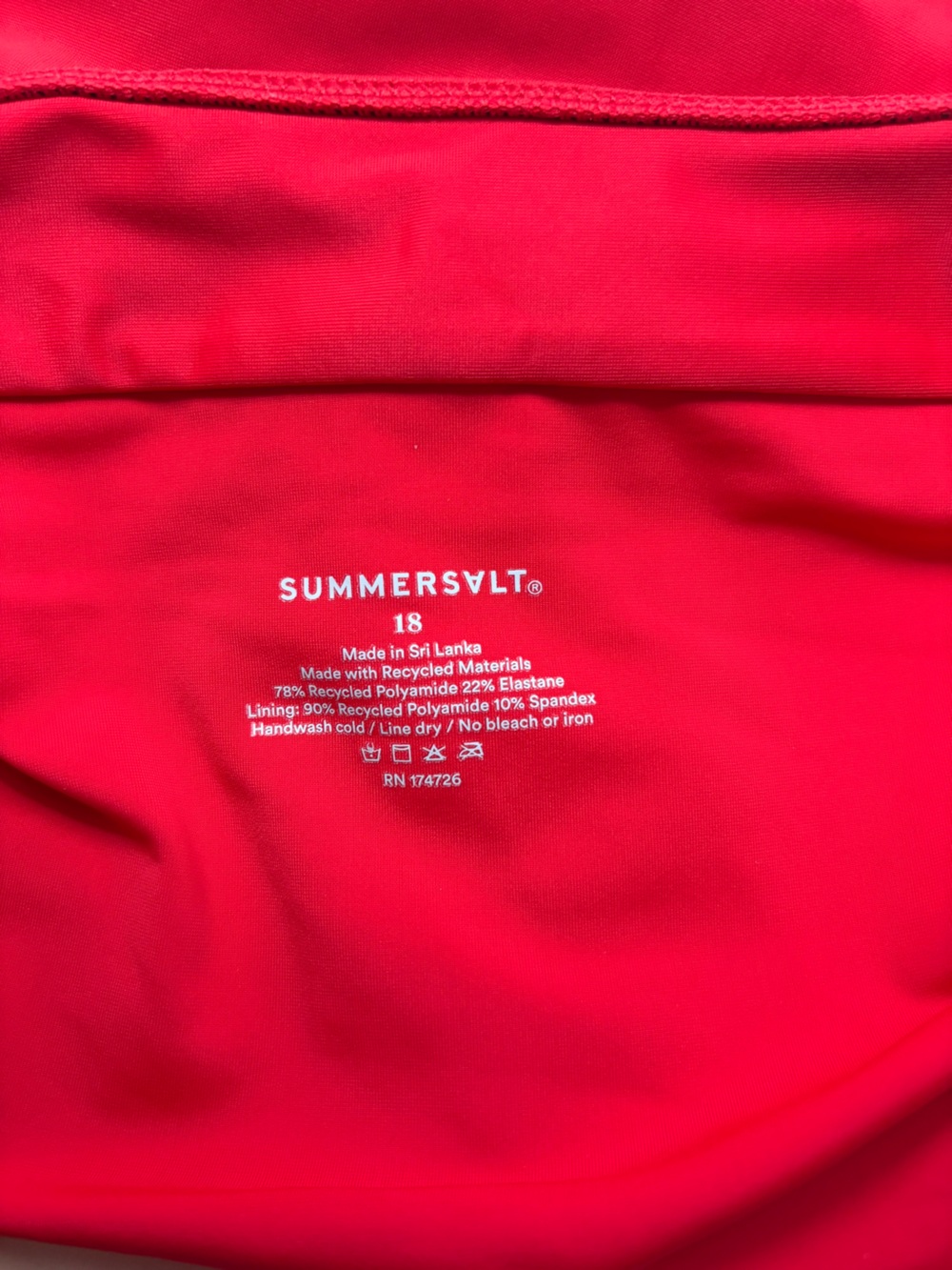 Summersalt The O-Ring Halter One Piece Swimsuit Red Size 18 NWOT - Picture 5 of 7